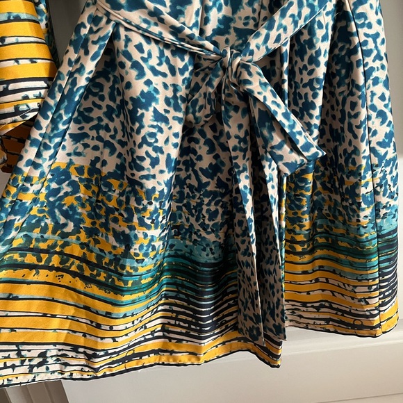 Multicolor Patterned Mini Dress - Picture 4 of 7